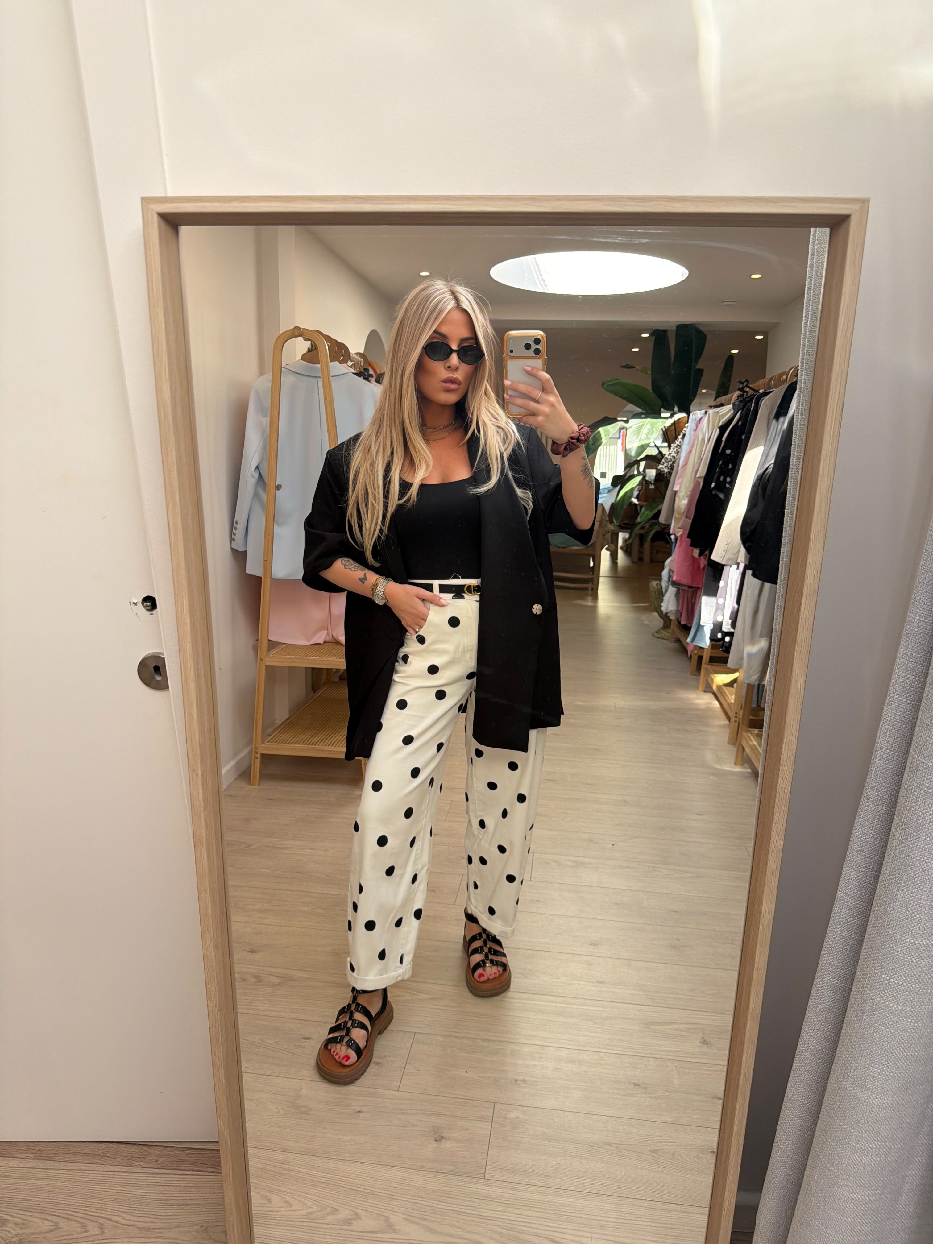 PRÉCOMMANDE-Jeans à pois