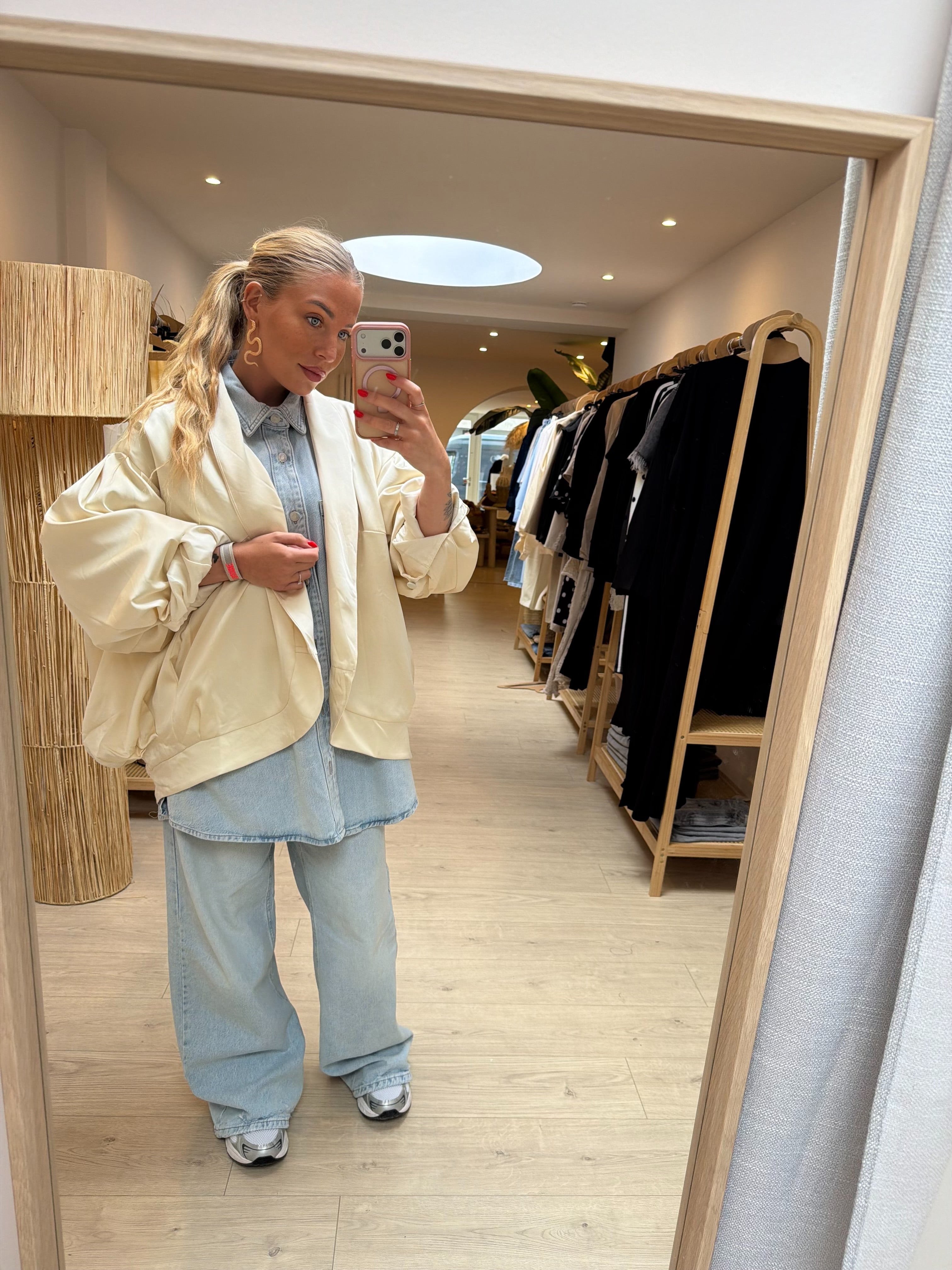Bomber en Satin Crème