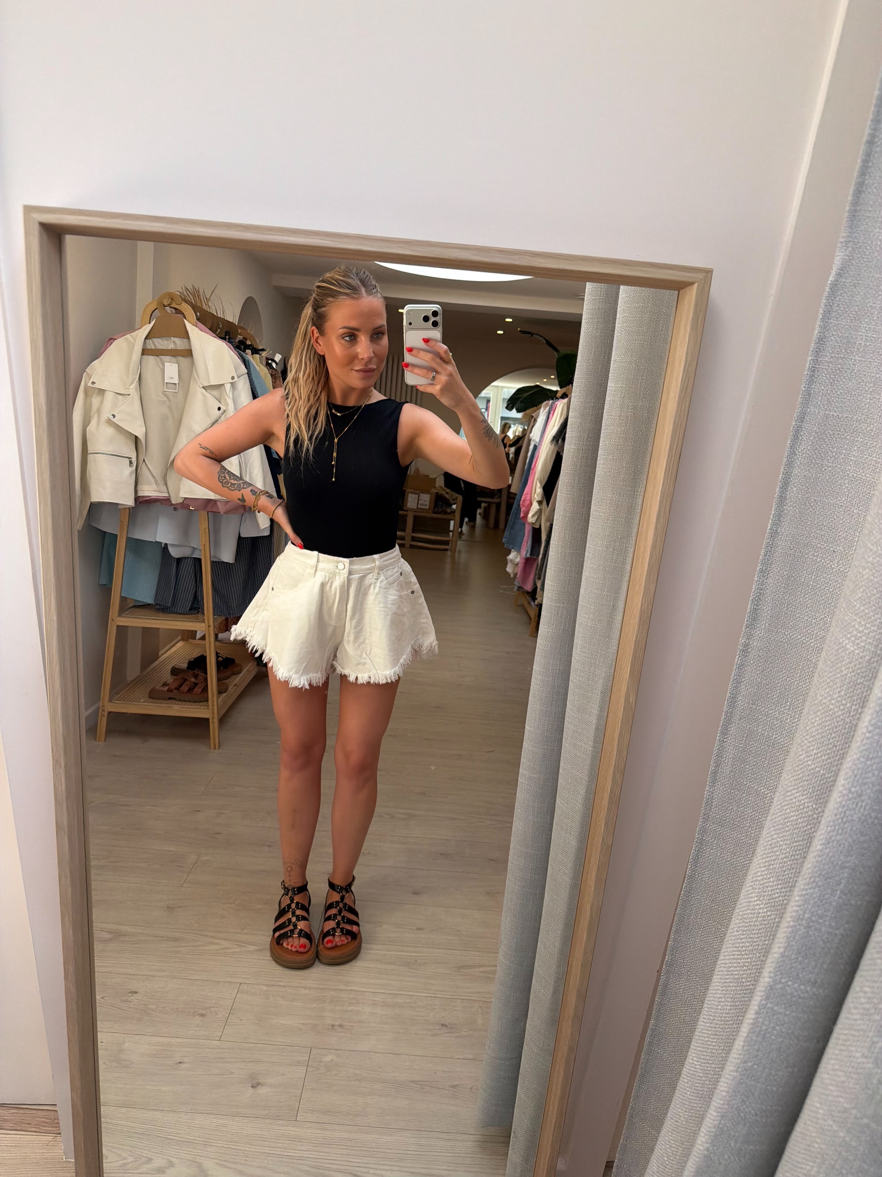 Short jeans blanc