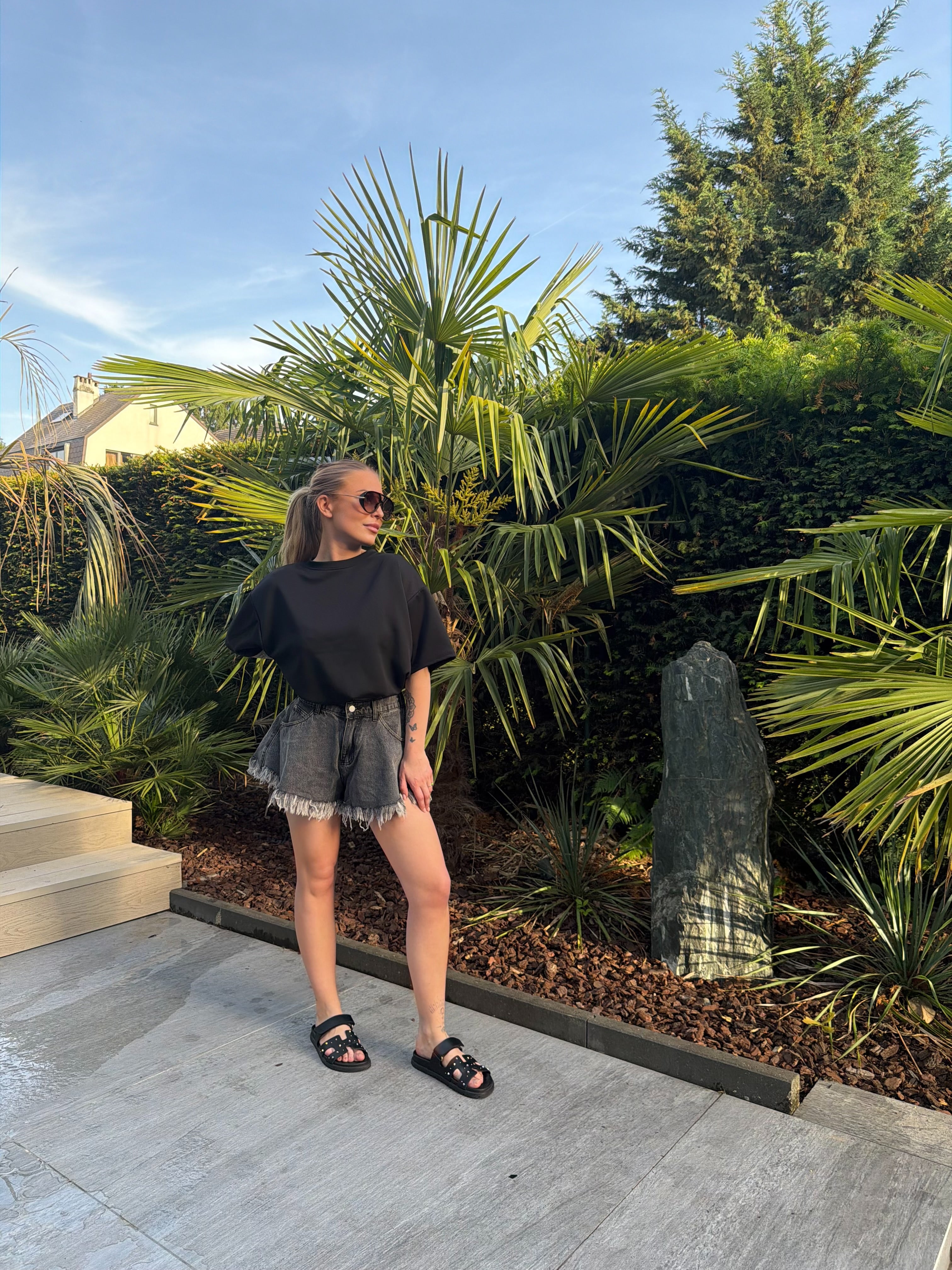Précommande - Short en jeans gris
