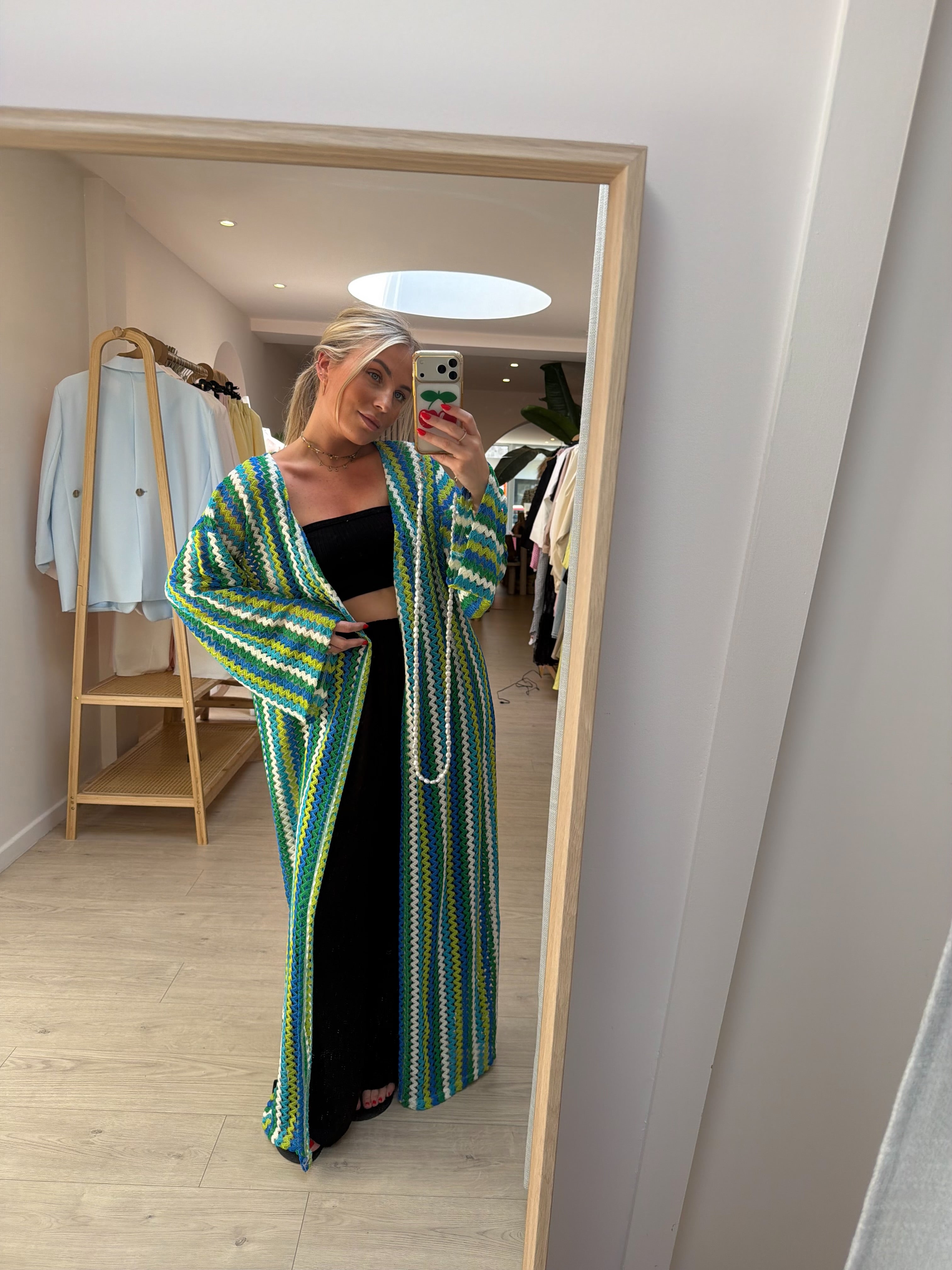 Gilet long coloré