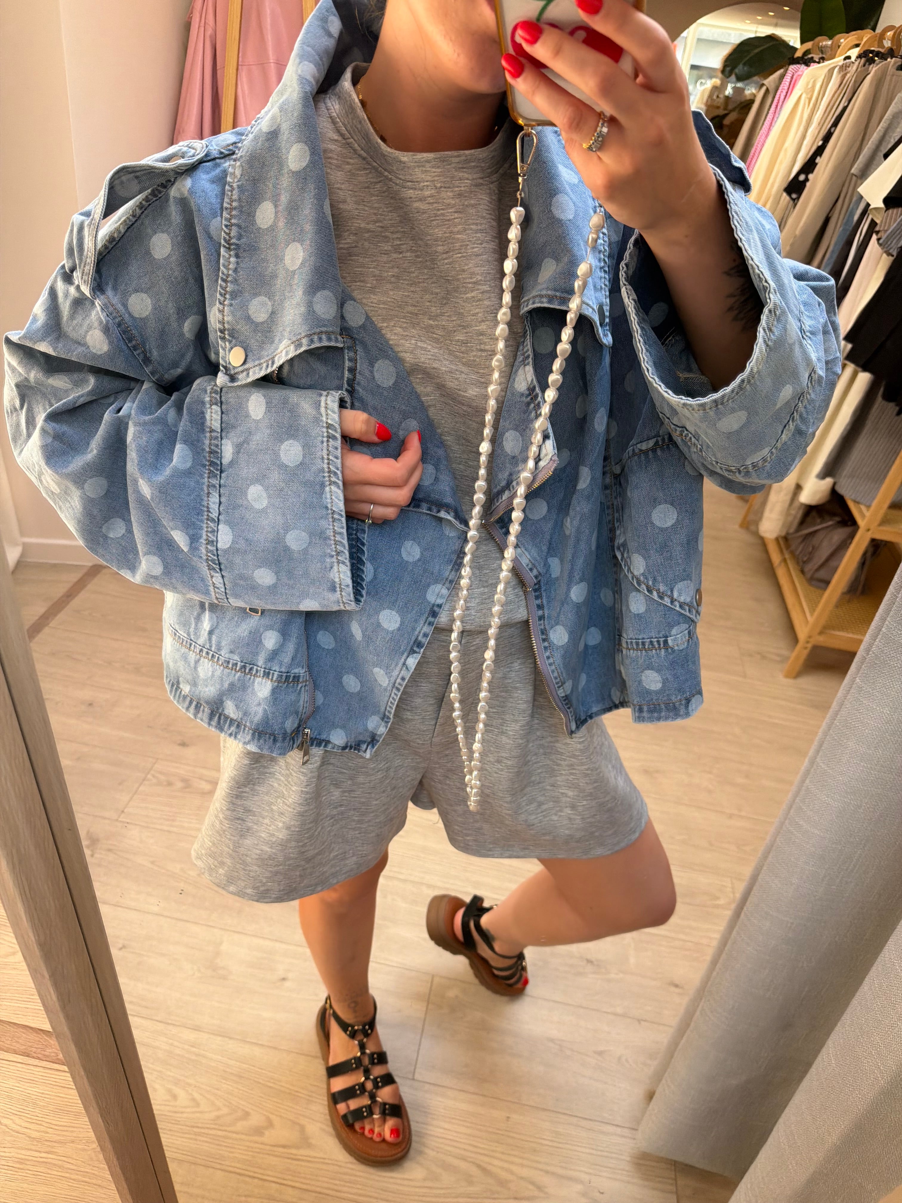 Veste Alizée Jeans à pois