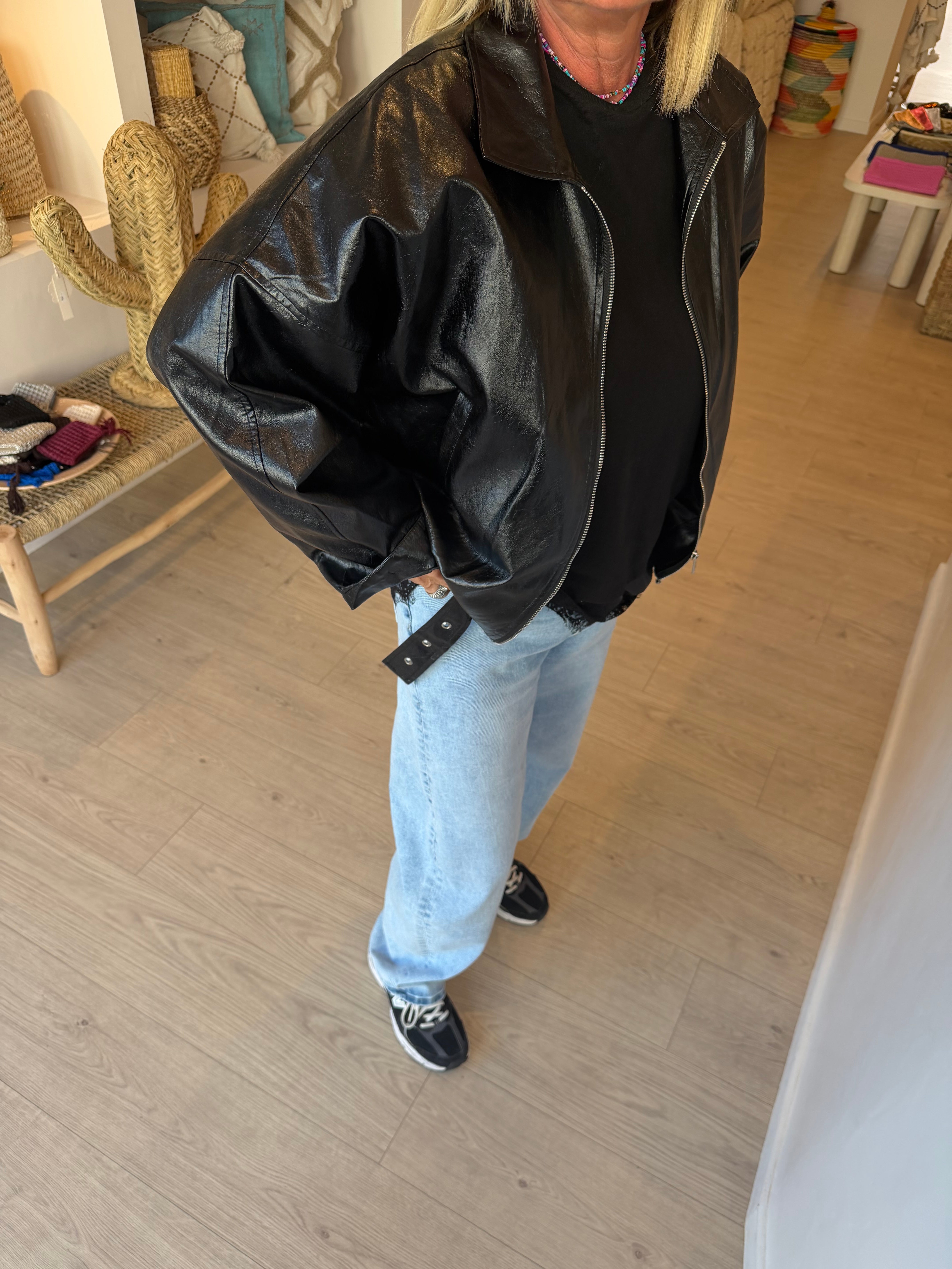 Bomber en cuir