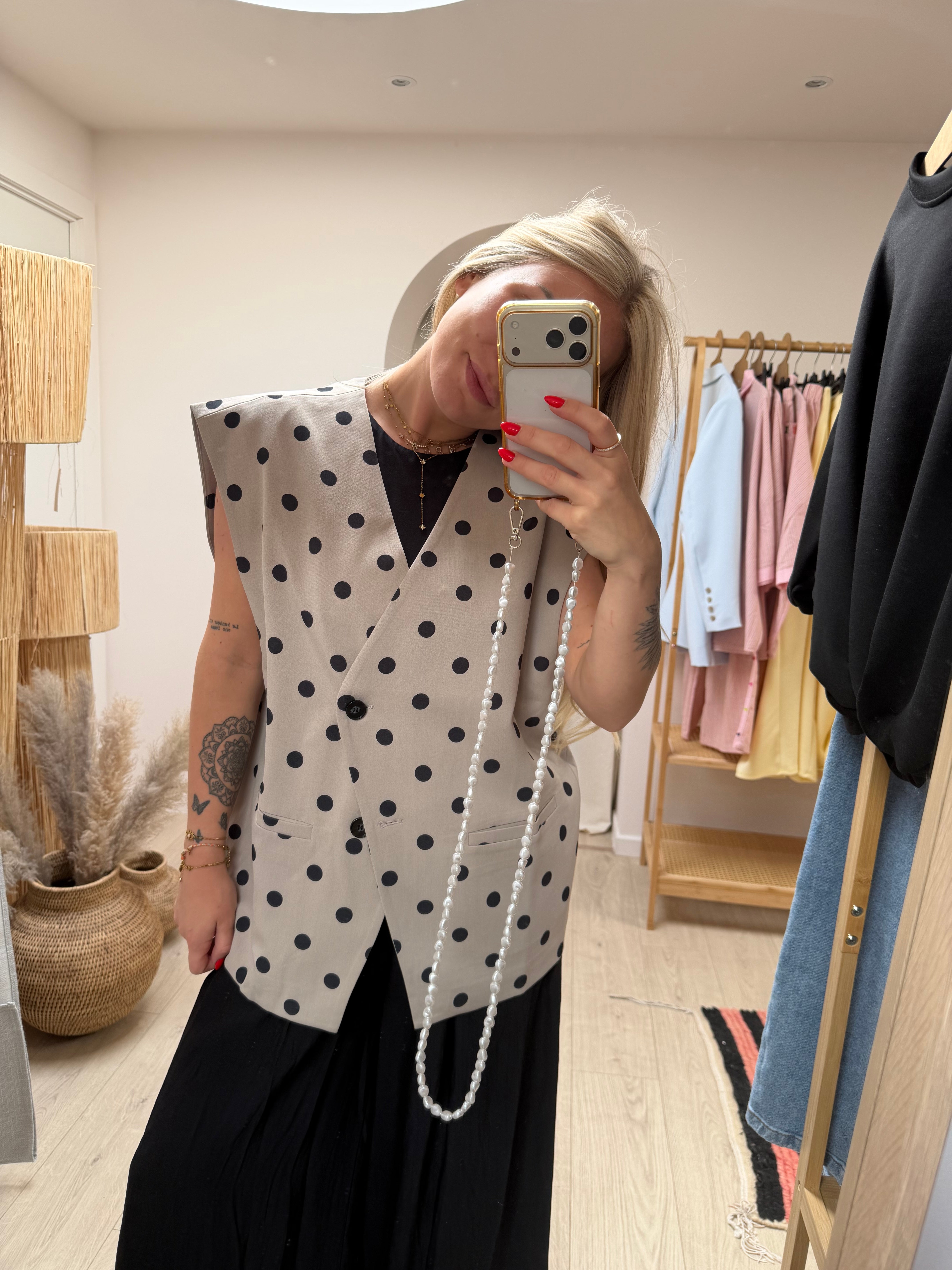 Gilet à pois