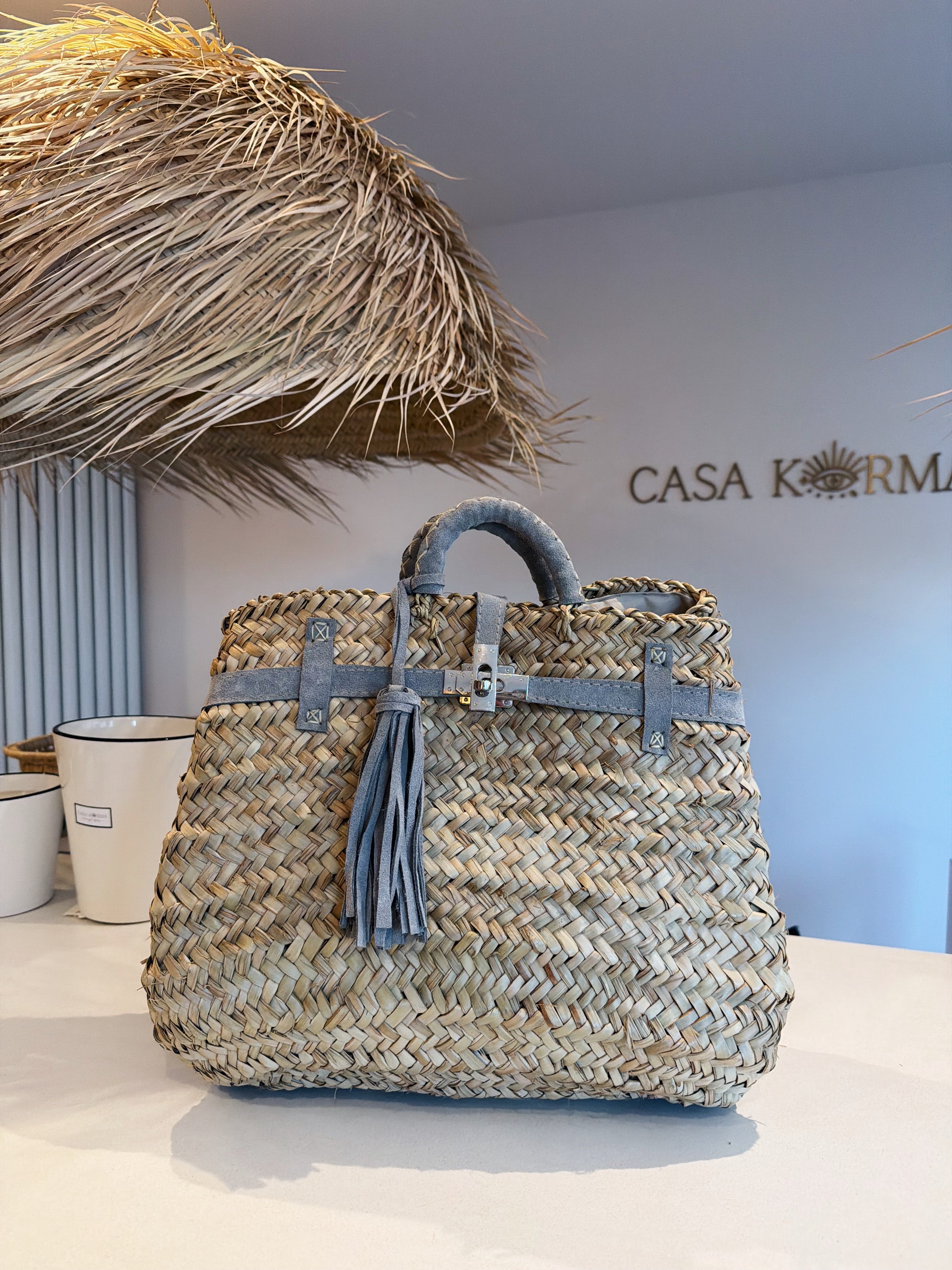Sac Ibiza - panier bohème tressé