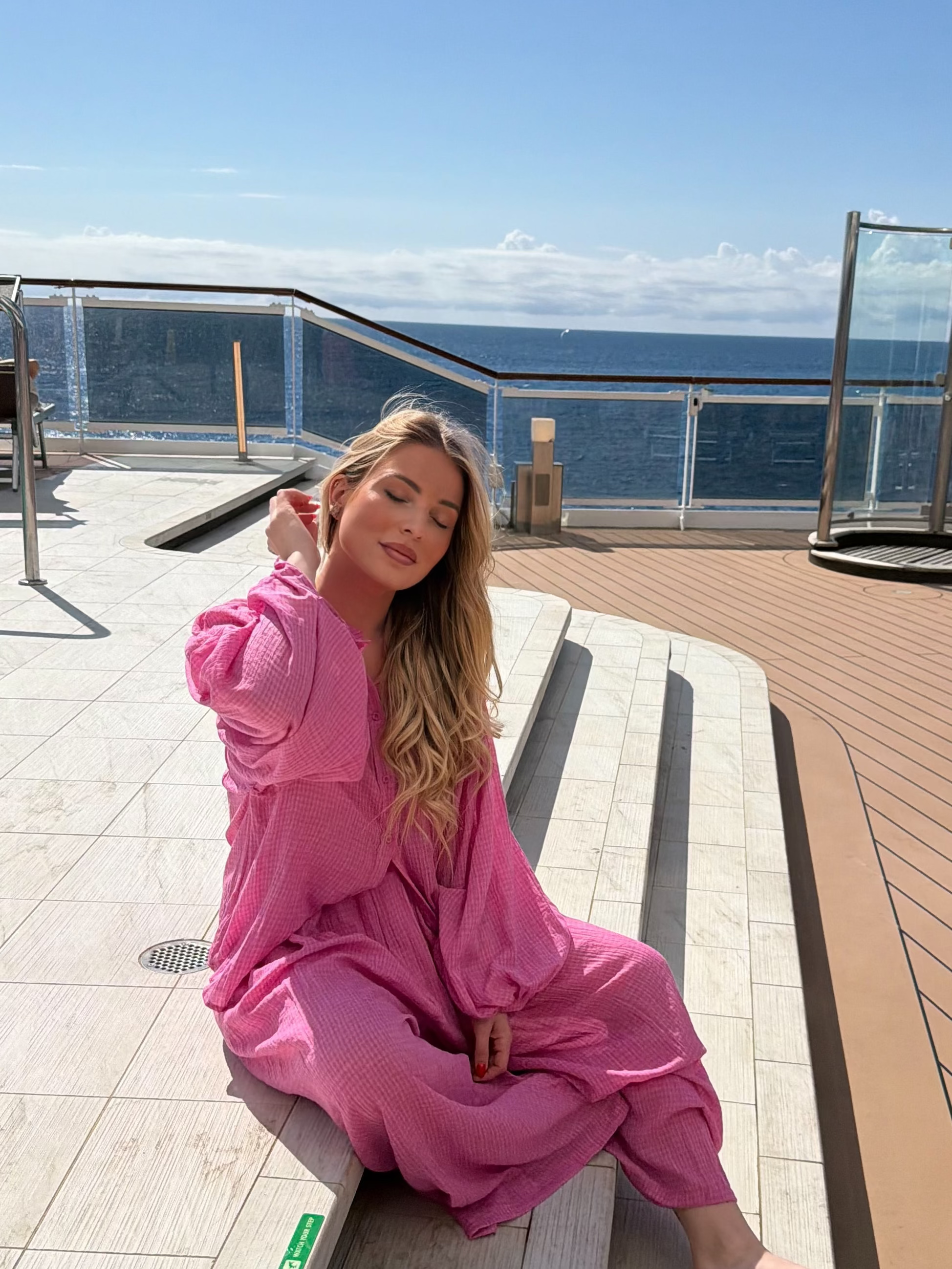 Ensemble rose en voile de coton